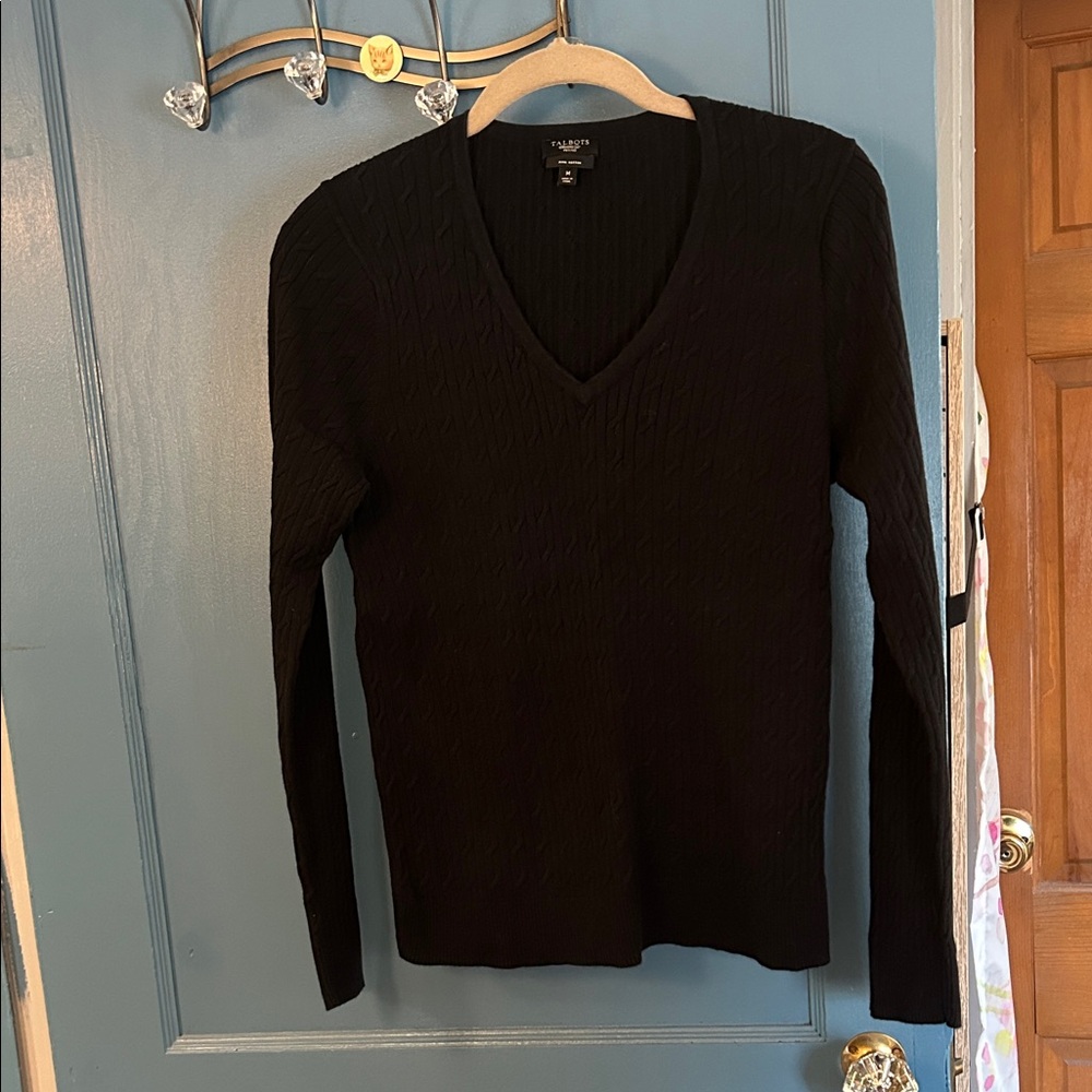 Talbots Black V-Neck Sweater